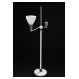 Two-Arm Floor Lamp with Frosted Glass Bowl Shade