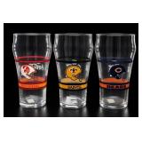 Coca-Cola NFL Buccaneers, Saints & Bears Glasses