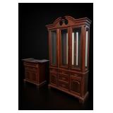 Bassett Cabinet/Server & Ornate Display Cabinet