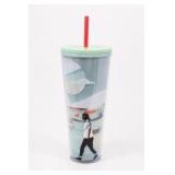 ed reusable translucent light-blue Black Tumbler