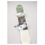 FLUID Snowboard with Two White Bindings