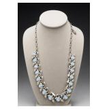 Coro Silver-Tone Blue Heart Necklace
