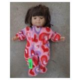 American Girl Baby Doll in Pink Footed Pajamas