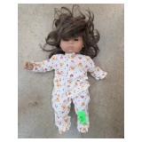 American Girl Doll with Teddy-Bear Print Outfit