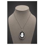 24-Inch Cameo-Style Pendant Necklace