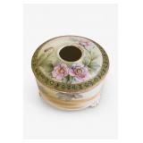 German Porcelain Floral Hair Receiver