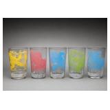 Five Davy Crockett Glasses