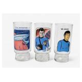 1976 Dr Pepper Star Trek Glasses, 3-Piece