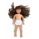 American Girl Doll with Brown Hair and Bangs