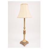 Ornate Distressed-Painted Decorative Floor Lamp