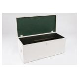 White-Painted Storage Chest or Trunk w/ Hinged Lid