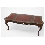 Ornate Antique-Style Occasional Table w/ Glass Top