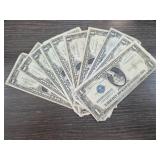 10 Encased 1935 $1 Silver Certificates