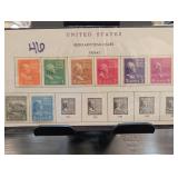 U.S. 1938"43 Regular Postal Issues Album Page