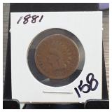 United States Mint 1881 United States Head Cent
