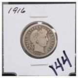 United States Mint 1916 United States Barber Dime