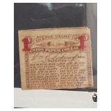 Union Paper Collar License Stamp, c. 1872