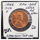 United States Mint 1942-D U.S. Lincoln in 2x2