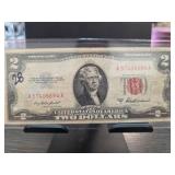 1953 US $2 Red Seal Bill A57406694A