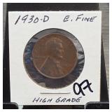 United States Mint 1930-D Lincoln Wheat in Holder