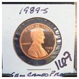 1989-S Lincoln Memorial Cent, Proof, Holdered