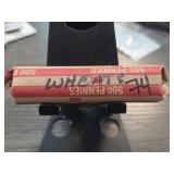 Roll of Wheat Pennies, 50 Coins