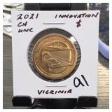 United States Mint 2021 American Virginia Coin