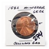United States Mint 1982 Lincoln Cent Holder Note