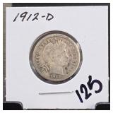 United States Mint 1912-D Barber Dime