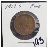 United States Mint 1917-S Wheat Cent