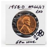 1958 United States Mint, Denver Mint Wheat Reverse