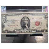 1953-C US $2 Red Seal Note, Jefferson