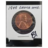 1949 Lincoln Wheat Cent Choice Uncirculated