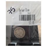 1911 Barber Dime US Silver Coin
