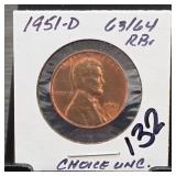 United States Mint 1951-D Lincoln Wheat Cent