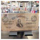 Confederate States of America Treasury Note $50