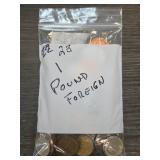 One Pound of Mixed Foreign Coins
