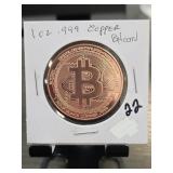 1 oz .999 Copper Bitcoin Token