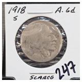 1918-S Buffalo Nickel