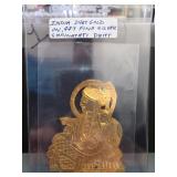 Shrinathji Plaque, Labeled 24KT Gold/.999 Silver