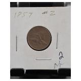1857 Flying Eagle One Cent Coin
