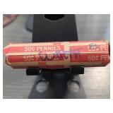 50 Cent Roll of Wheat Pennies in Paper Wrapper