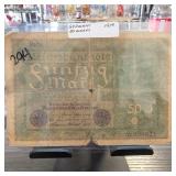 German Reichsbank German 50 Mark June 1919