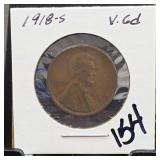 United States 1918-S U.S. Lincoln Wheat Cent