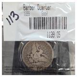 1899 Barber Silver Quarter