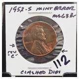 United States Mint 1952-S Lincoln Wheat Cent