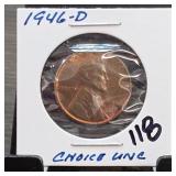 United States Mint 1946-D Lincoln Wheat 2x2 Holder
