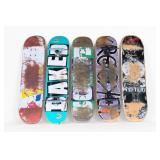 Lot of Five Skateboard Decks Wall Hanging