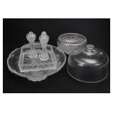 Lot of Clear Cut-Glass/Crystal Serving & Pieces