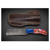 Fixed-Blade Knife and Embossed Sheath